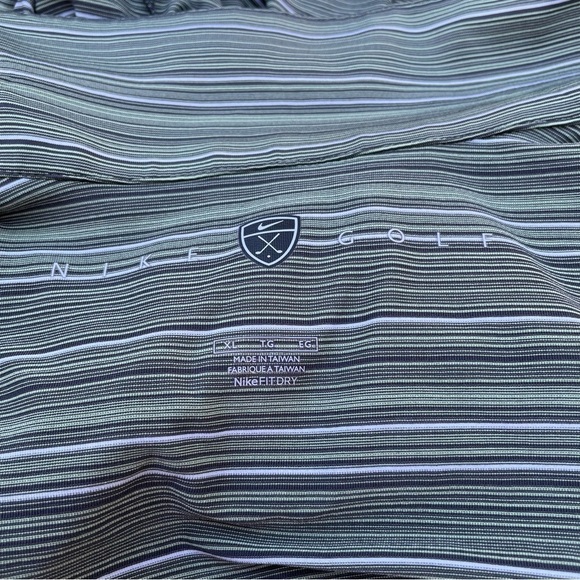 Nike Men's Golf‎ Polo Shirt FITDRI  Striped Size XL, Logo on the sleeve /buttons - Picture 5 of 13